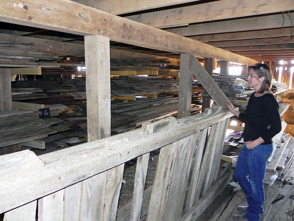 Barn wood in a barn