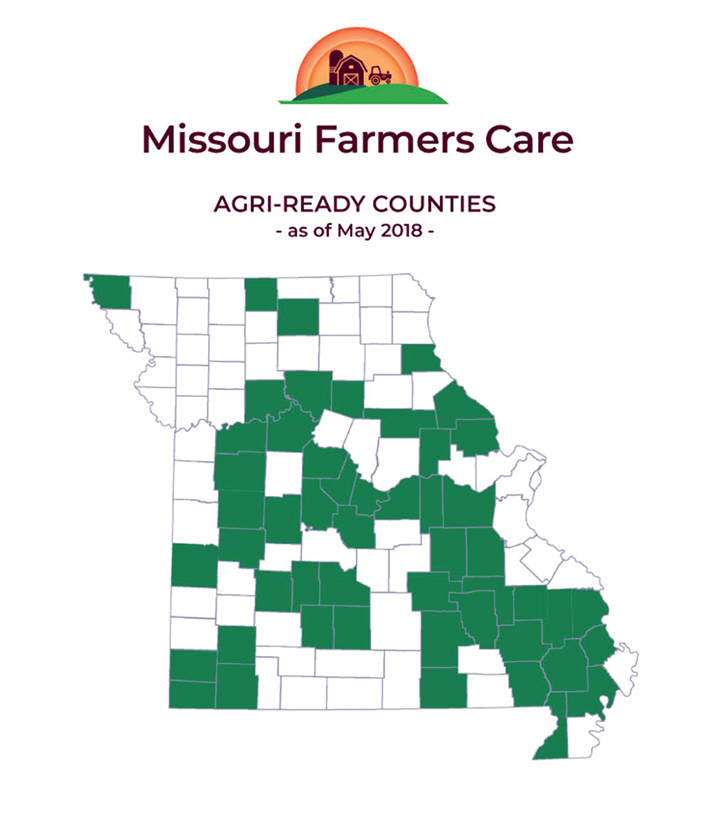 Agri-Ready counties map