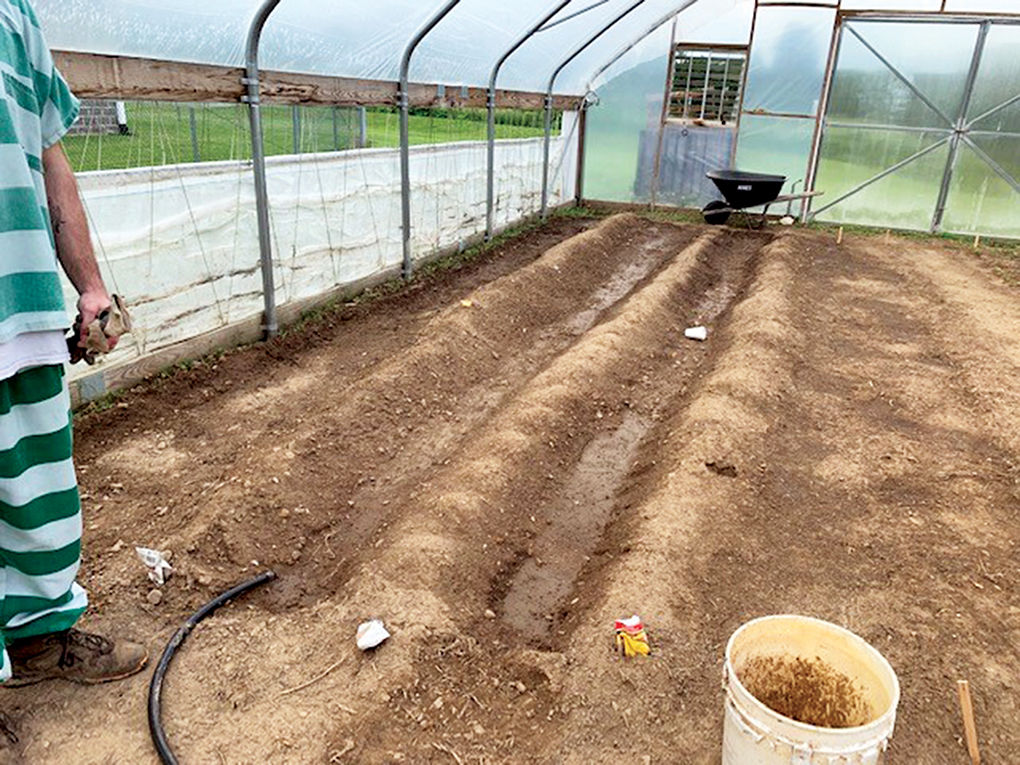 Jail garden soil prepared