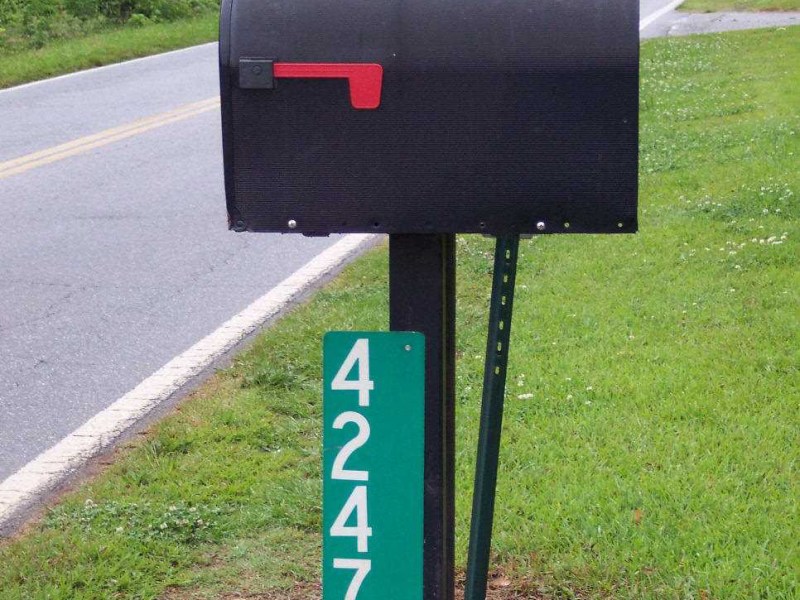 A 911 address on a mailbox photo