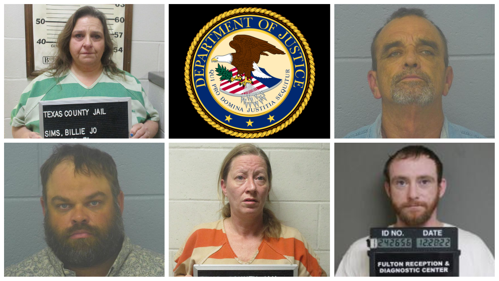 Five defendants indicted for conspiracy to distribute meth in Texas County